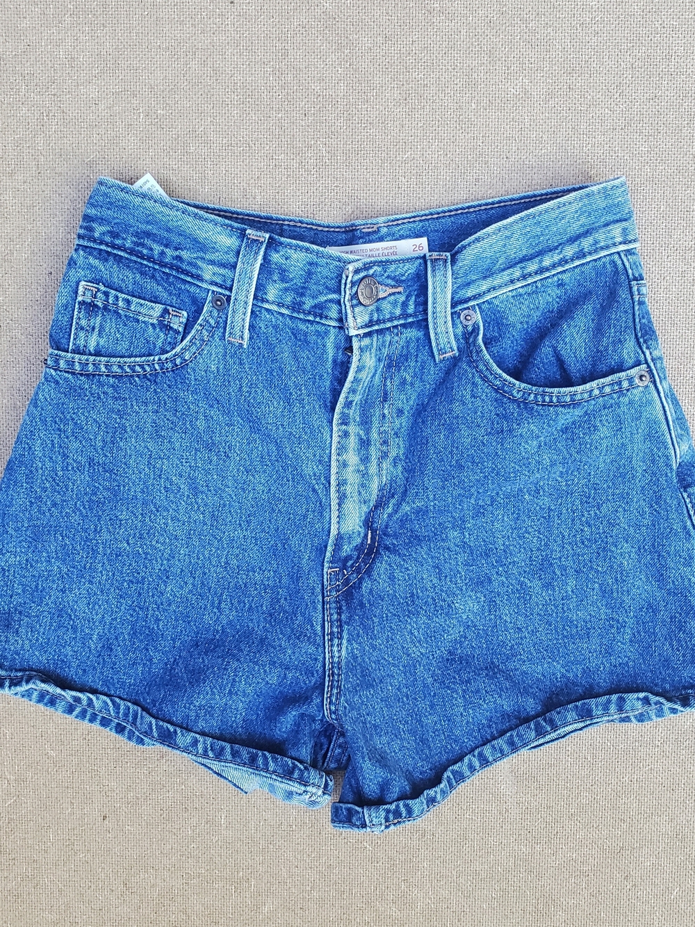 Classic High-Waist Blue Denim Jean Shorts